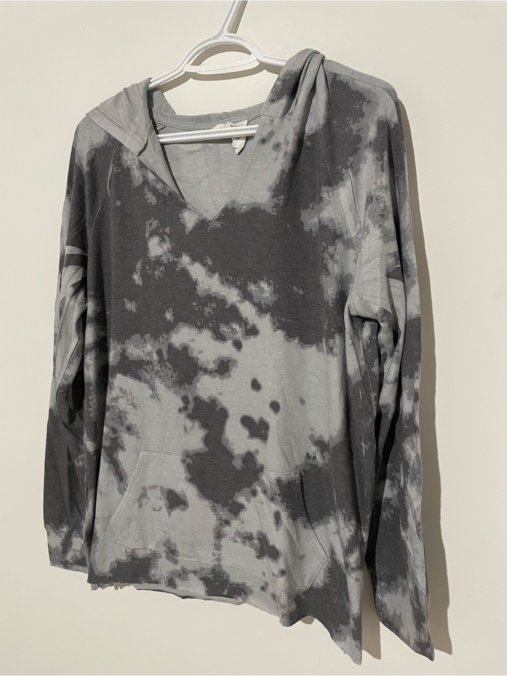 For The Republic Light Gray Hooded Pullover - Picture 1 of 6